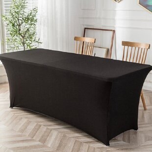 BLACK RANGE spandex cover stretch  tablecloth round rectangular poseur topper 
