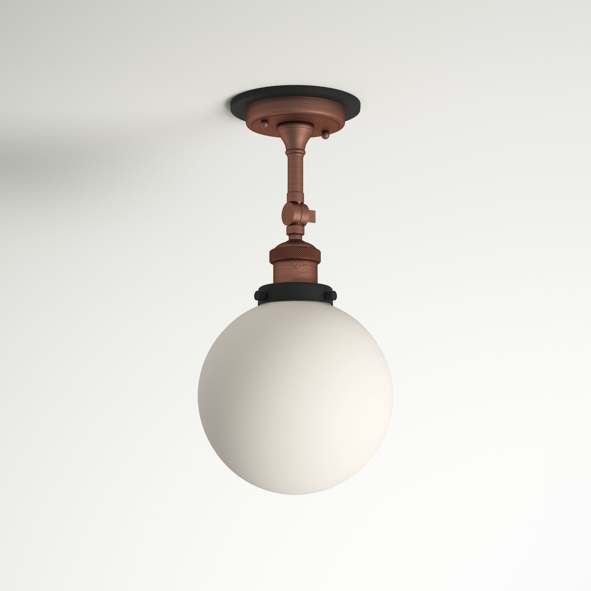 Three Posts™ Chippewa Glass Semi Flush Mount Wayfair