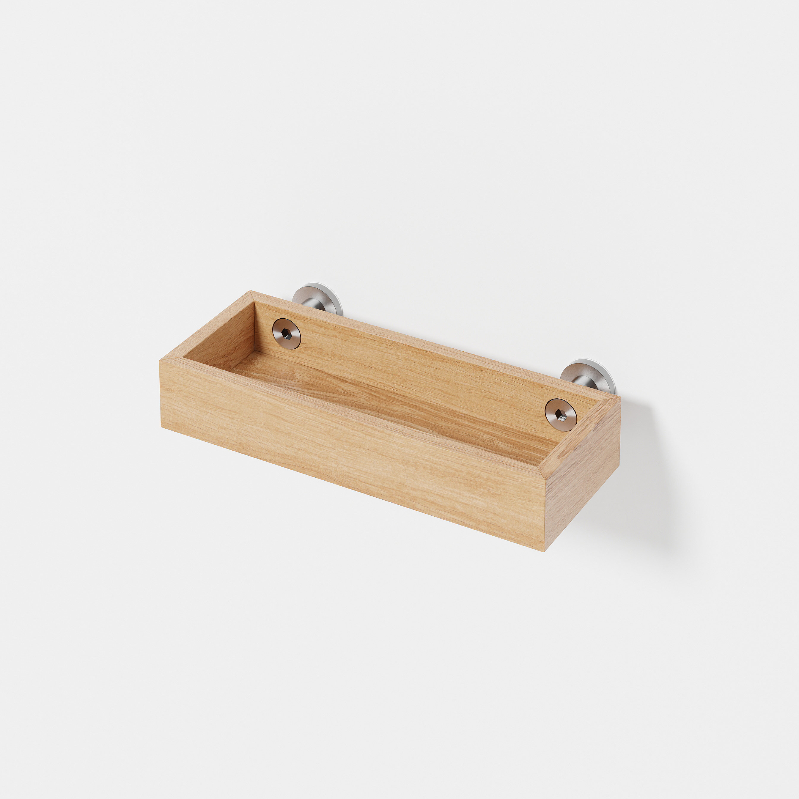 17 Stories IIai Oak Solid Wood Accent Shelf Wayfair.co.uk