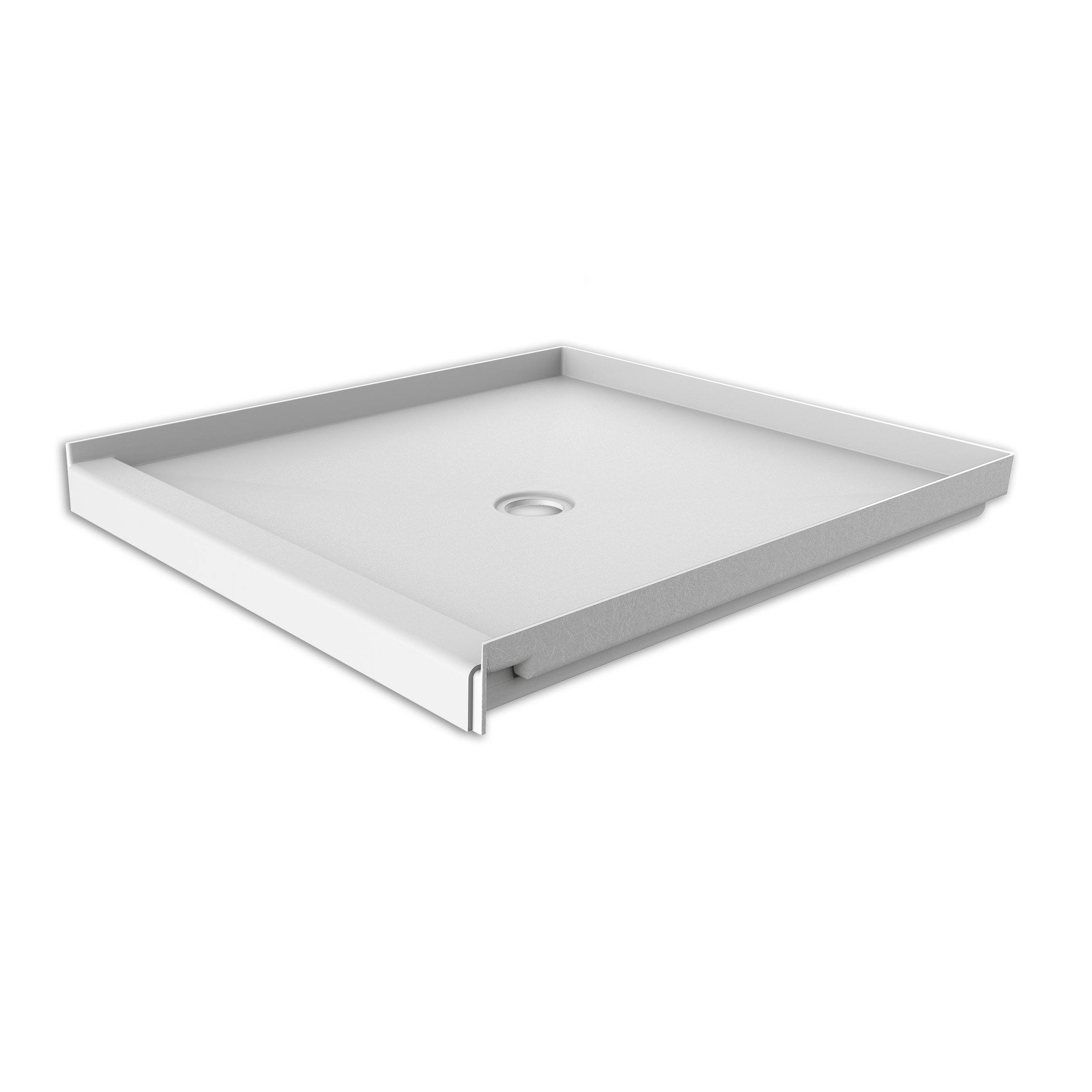 FlexStone 36"L x 36"W Single Threshold Alcove Shower Base with Center