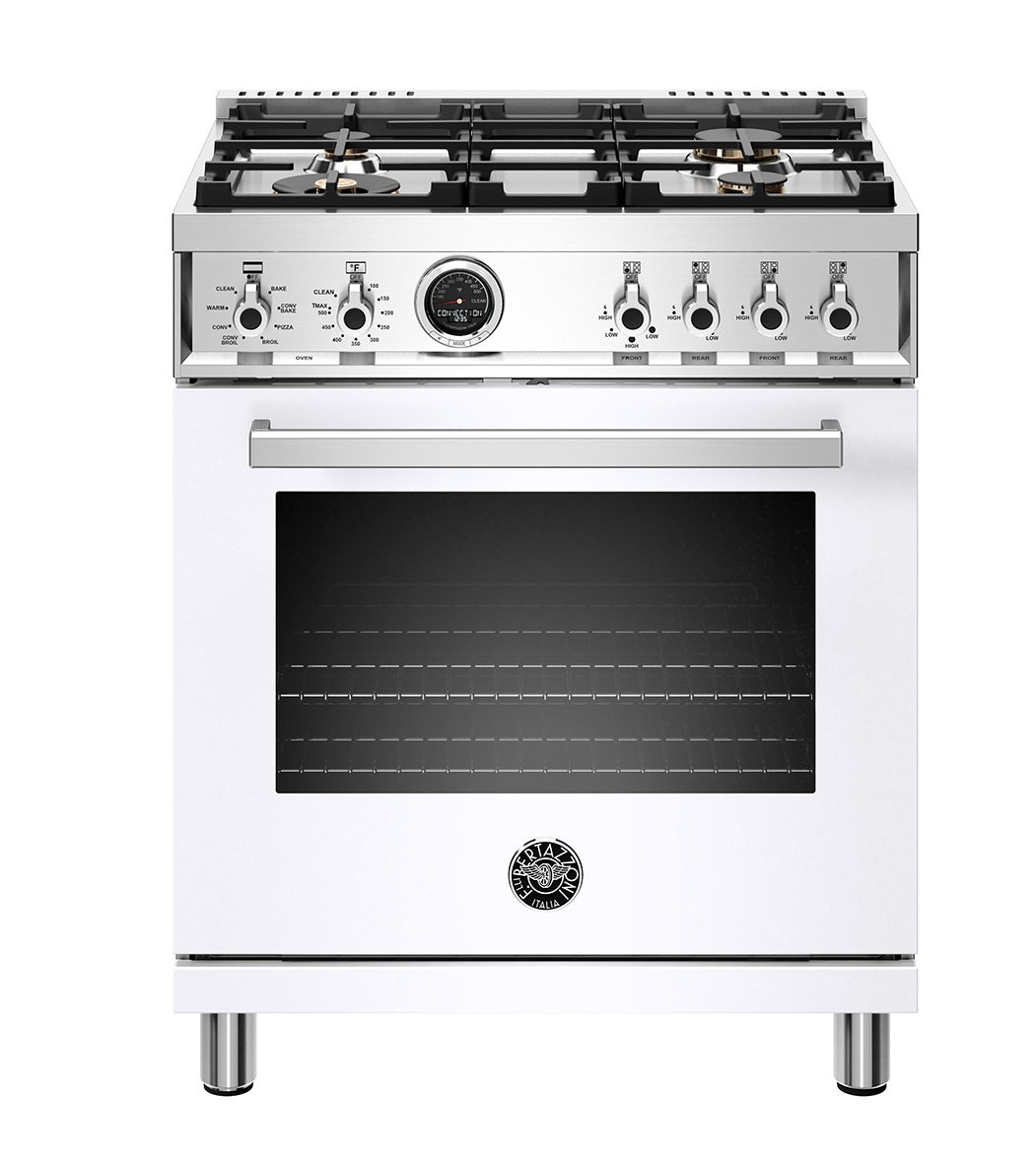 Bertazzoni Professional Series 30" 4.6 Cubic Feet Smart Dual Fuel