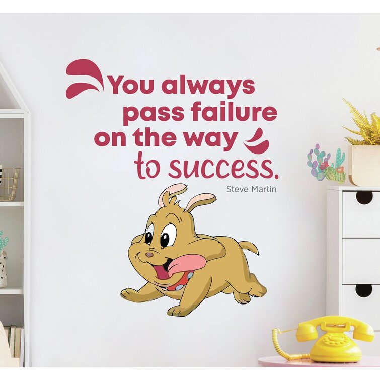 Zoomie Kids Way To Success Dog Life Quote Cartoon Quotes Decors Wall  Sticker Art Decal For Girls Boys Kids Room Home Decor Stickers Wall Art  Vinyl (10X8 Inch) - Wayfair Canada