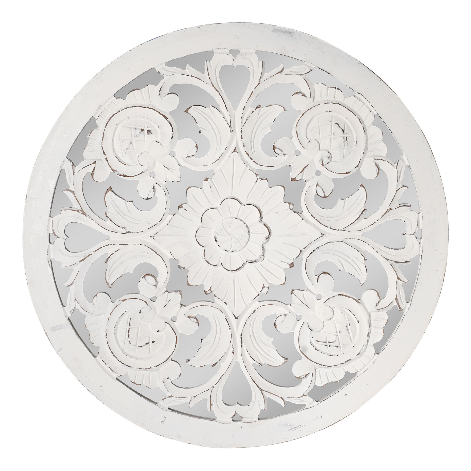 Ophelia & Co. Reflective HandCarved Wood Medallion Wall Décor Wayfair