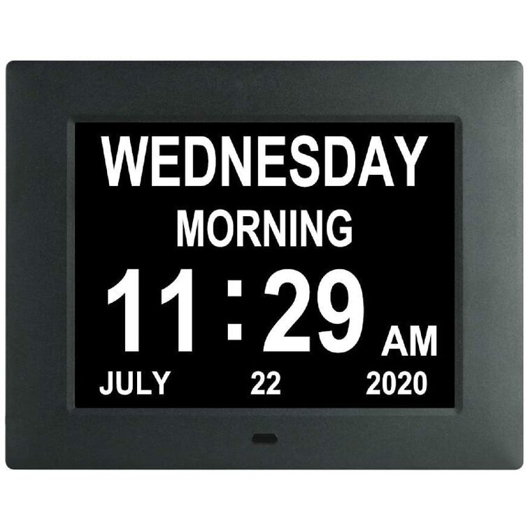 Dementia Clock Large Display Digital Calendar Day for Vision Impaired Elderly 