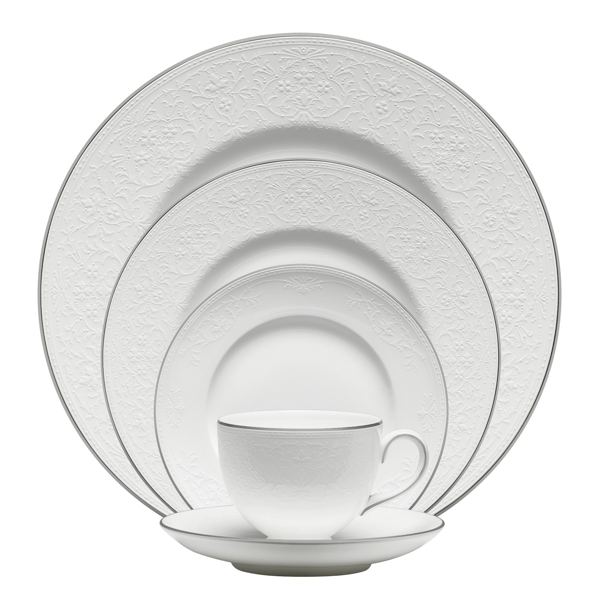 Wedgwood English Lace Bone China Dinnerware Set of 5 & Reviews Wayfair