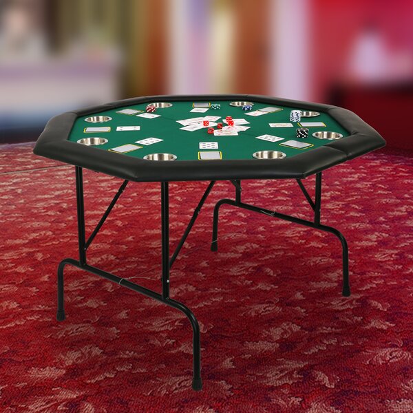 48" Octagon Poker Table Top w/ Padded Rail Heavy Duty 54 LB Removable Felt Red 