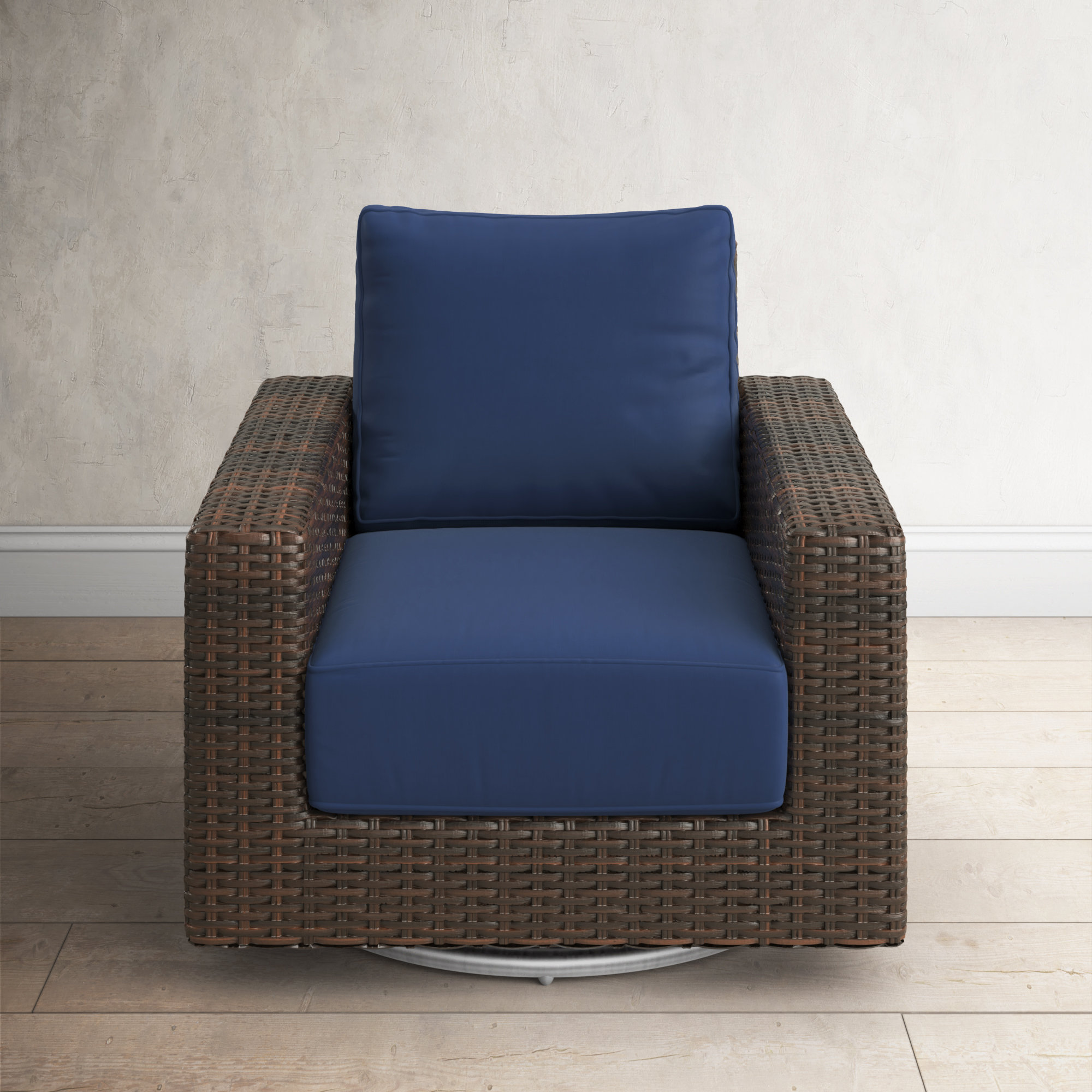 Birch Lane™ Lucey Swivel Rocker Patio Chair with Sunbrella Cushions