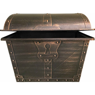 One NEW Treasure Chest Container Complete Assembly Reddish Brown 