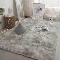 Soft Fluffy Area Rugs for Kids Room Play Mat Anti-Slip Nursery Carpets White 