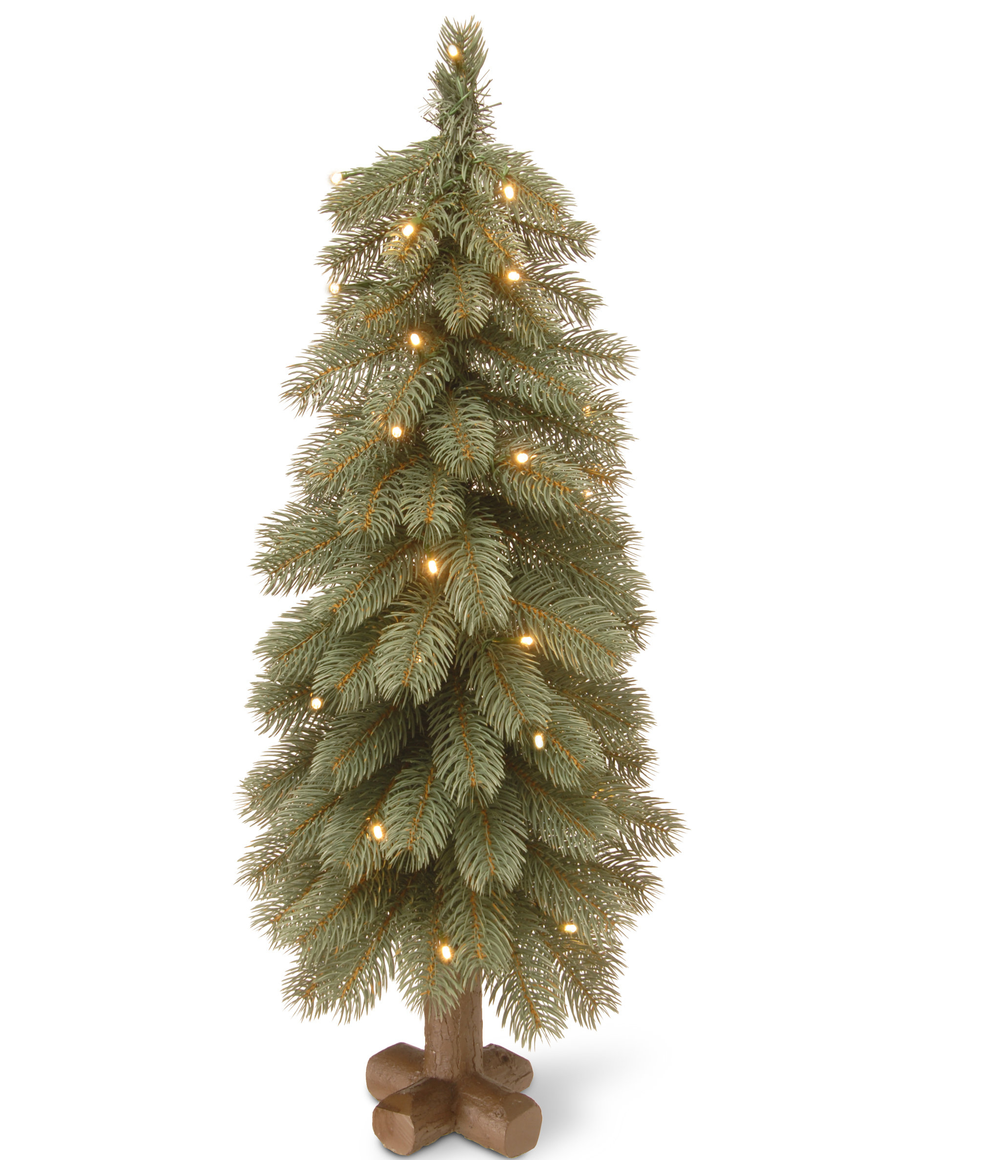 August Grove® Bayberry Spruce 2.5' Lighted Artificial Cedar Christmas Tree Wayfair