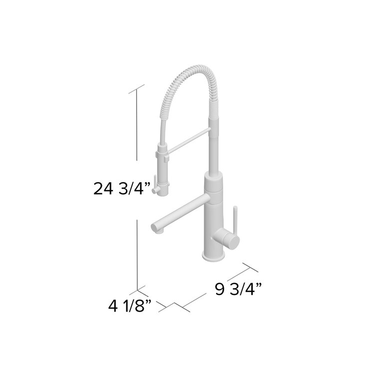 Artec Pro Single Handle Kitchen Faucet With Handles and Supply Lines