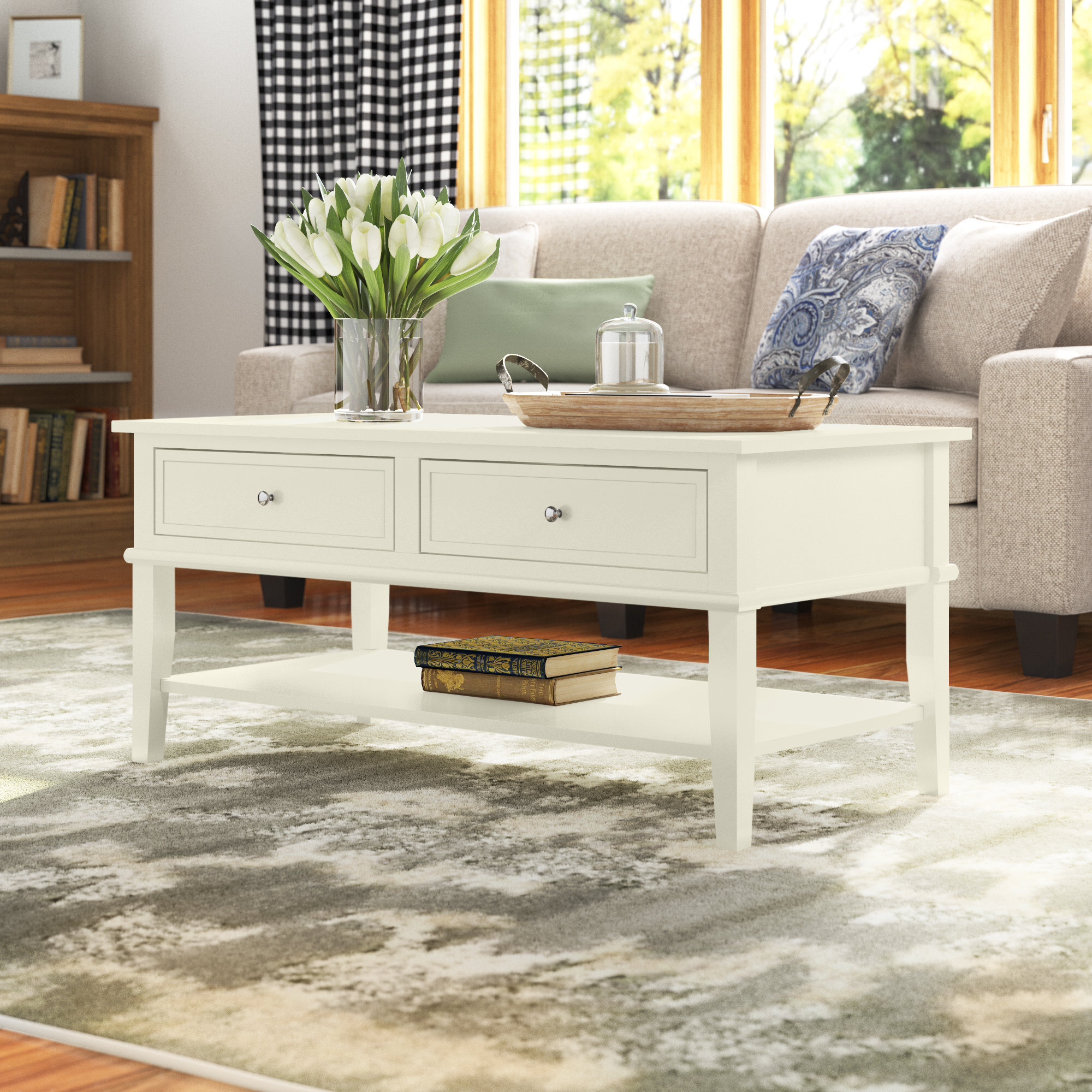 Andover Mills™ Soderville 4 Legs Coffee Table with Storage & Reviews