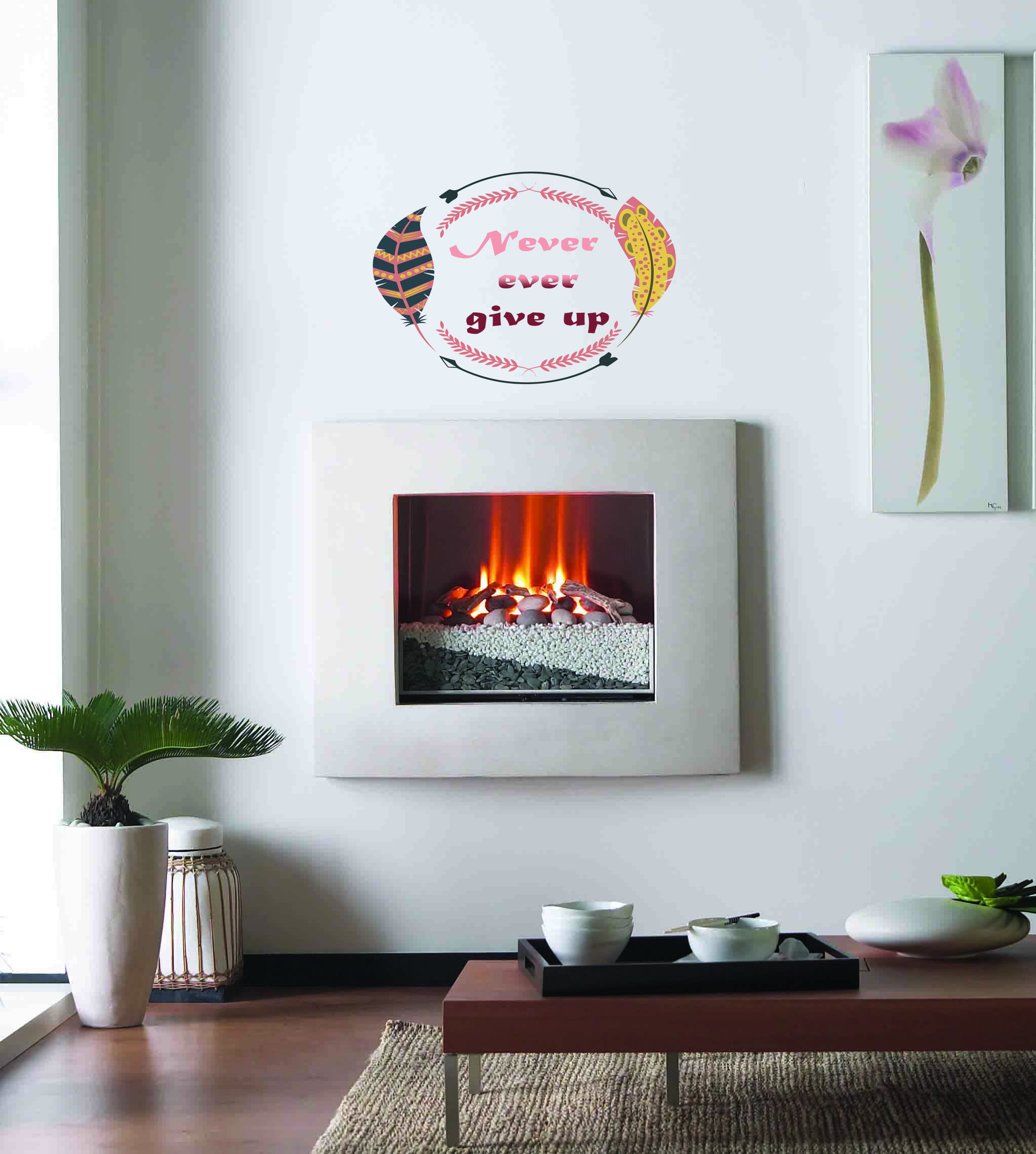 Dakota Fields Never Give Up Wall Decal Wayfair