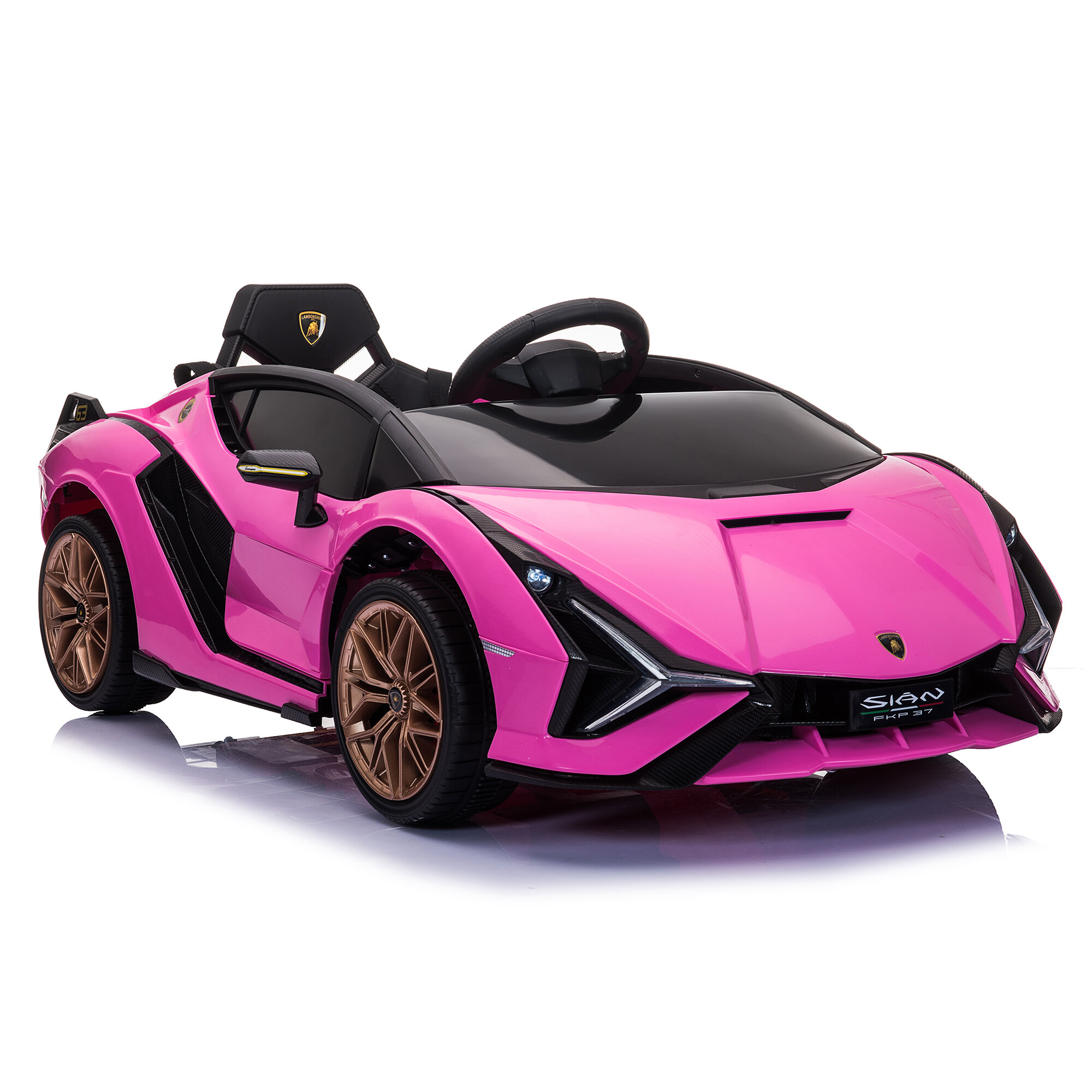 Details about   Ride On Cars with Remote Control Lambo Sian 12V power USB MP4 Touch Screen White 