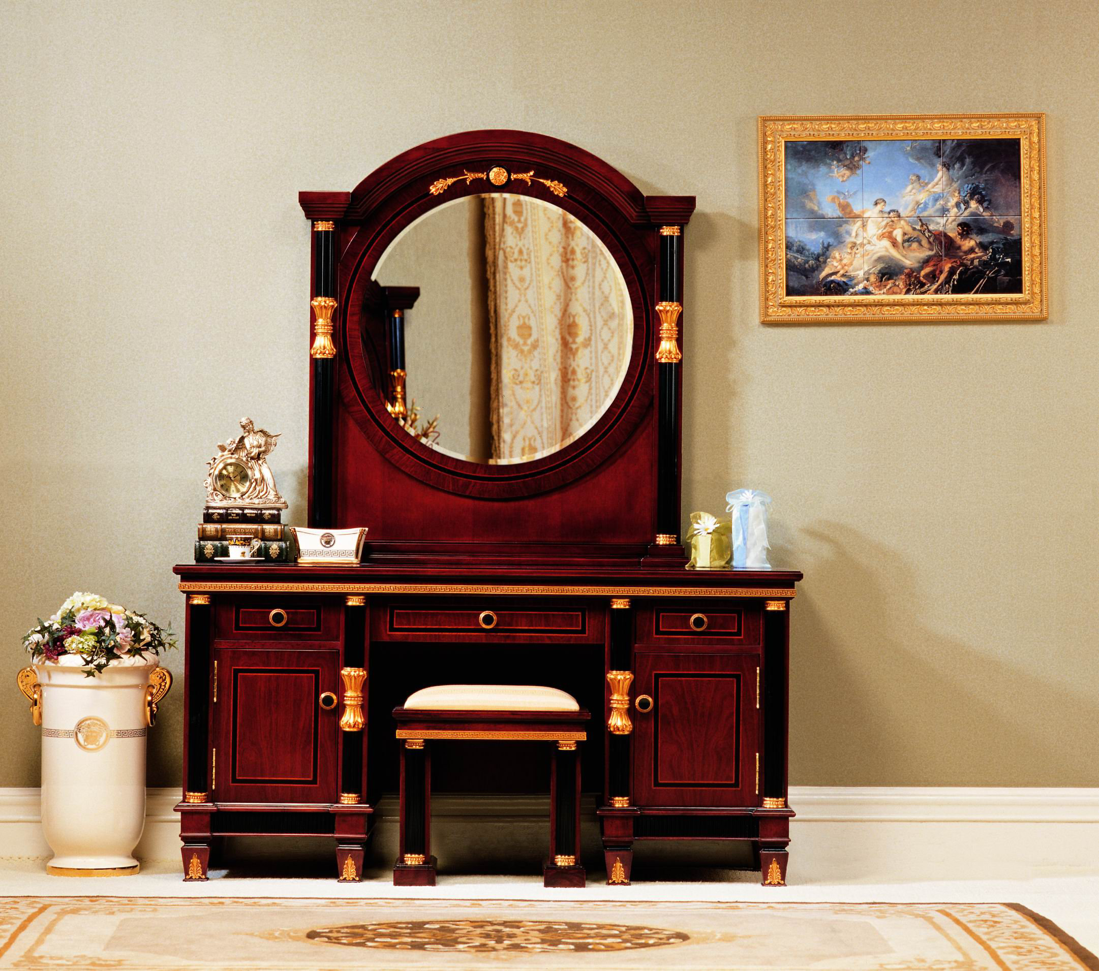 InfinityFurnitureImport Gigasso Round Wood Dresser Mirror | Wayfair