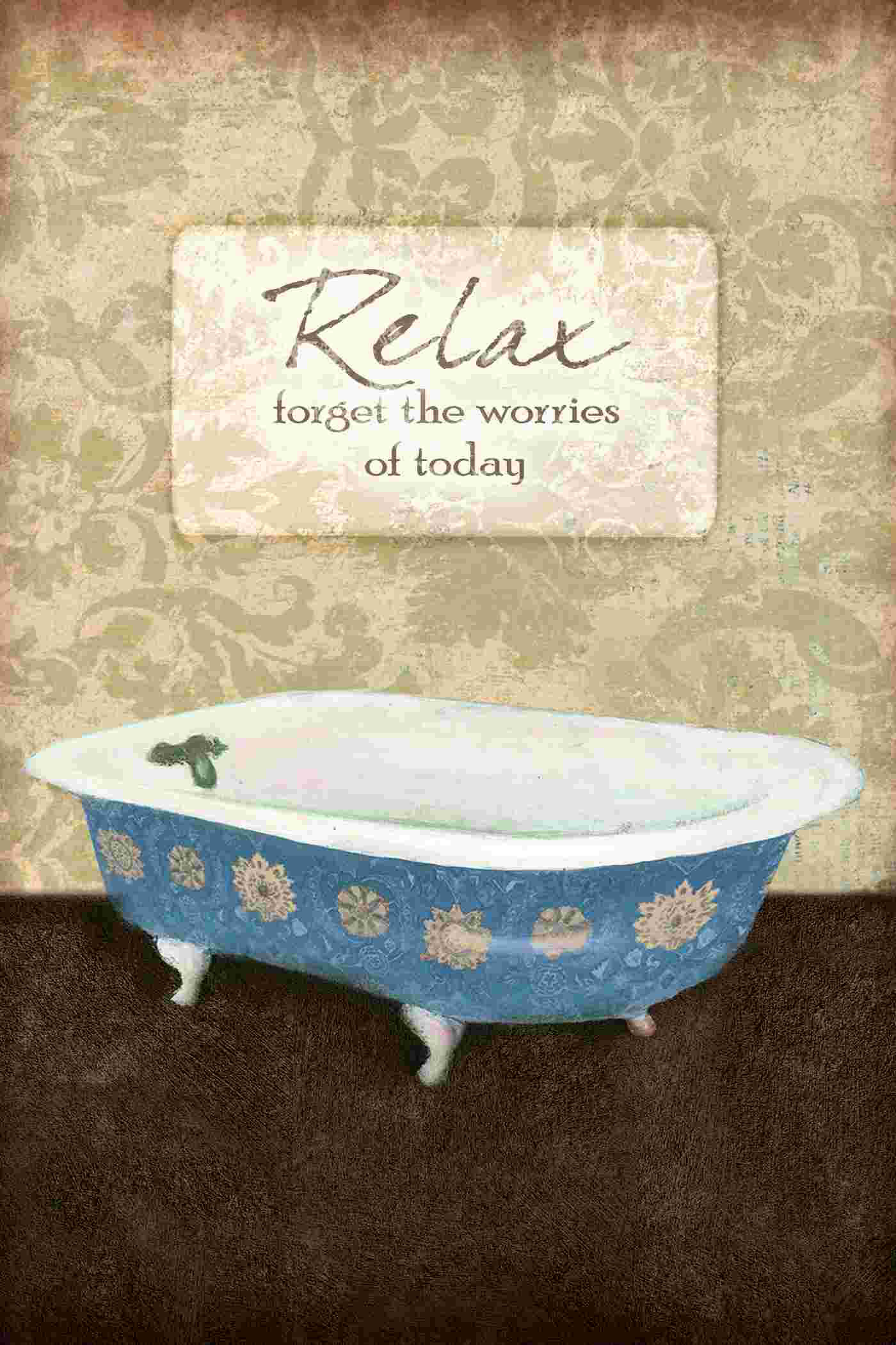 Ophelia & Co. Another Blue Bathtub Wrapped Canvas Print Wayfair