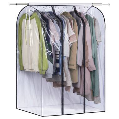 Clear Plastic Garment Bag Dust Cover for Clothes Storage Moth Proof Garment Bags Cover Clearly Organized Suit Bags Size : 60 × 90cm 5-Pack 