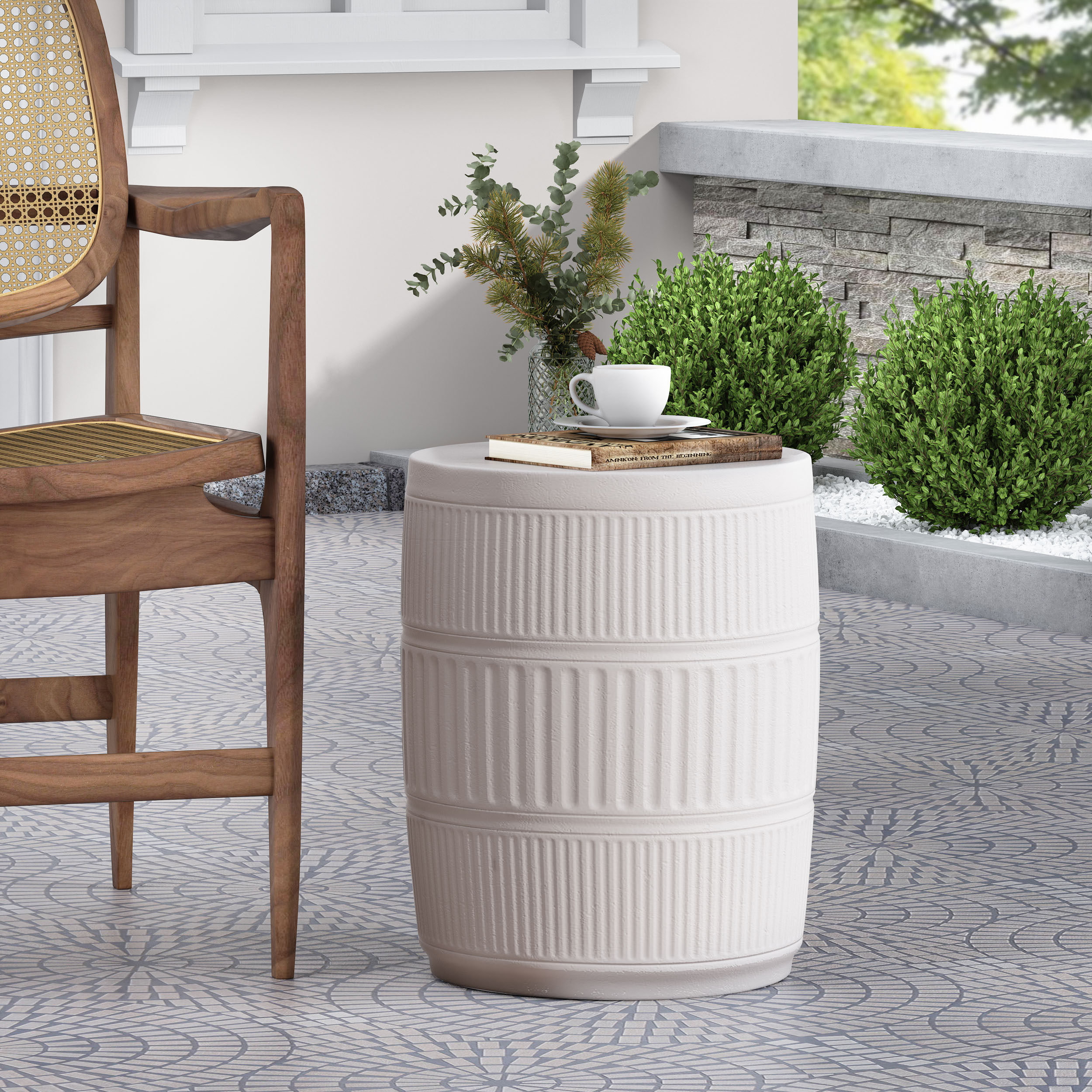 Joss & Main Isolde Concrete Outdoor Side Table & Reviews | Wayfair