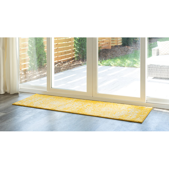Bungalow Rose Reine Performance Yellow Rug & Reviews | Wayfair