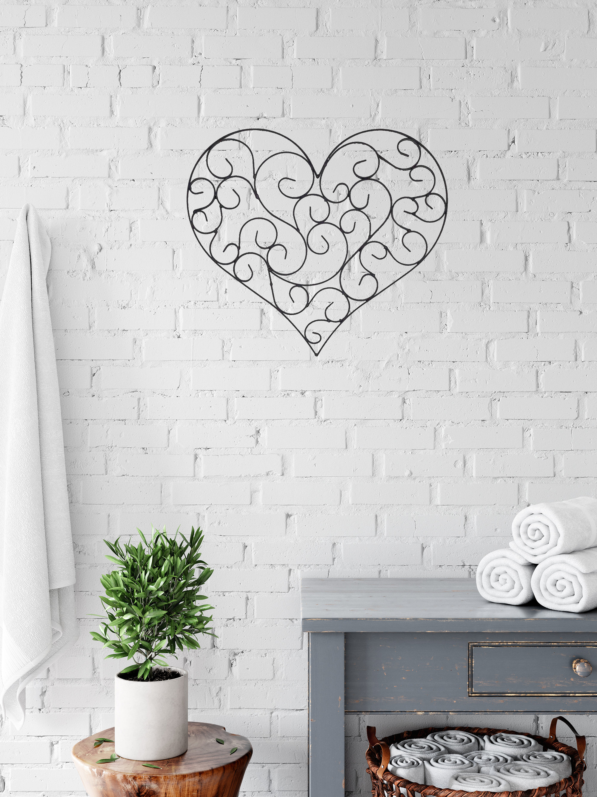 Ophelia & Co. Wrought Iron Heart Wall Decor & Reviews Wayfair