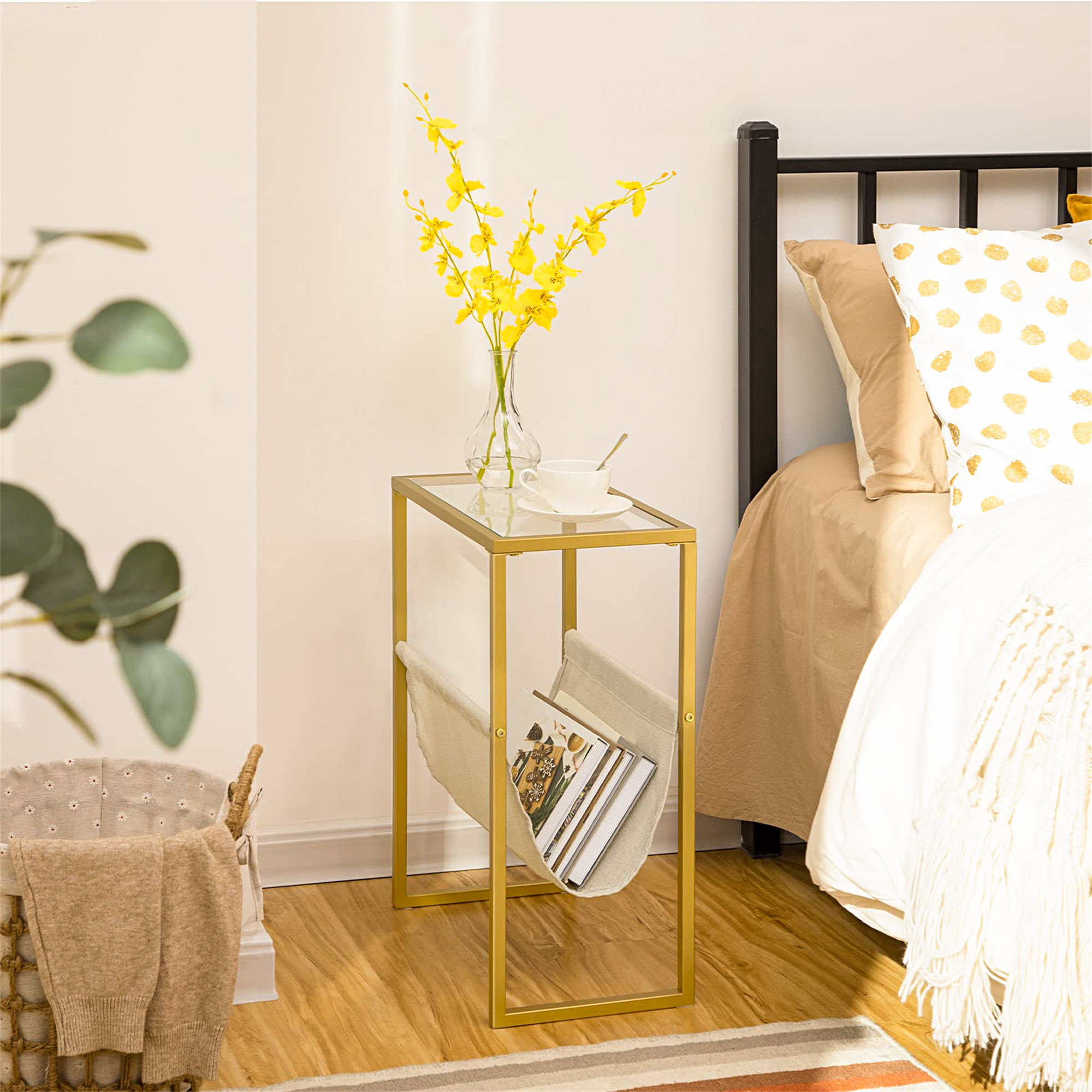 Canora Grey Agamjit Iron Bedside Table Wayfair.co.uk