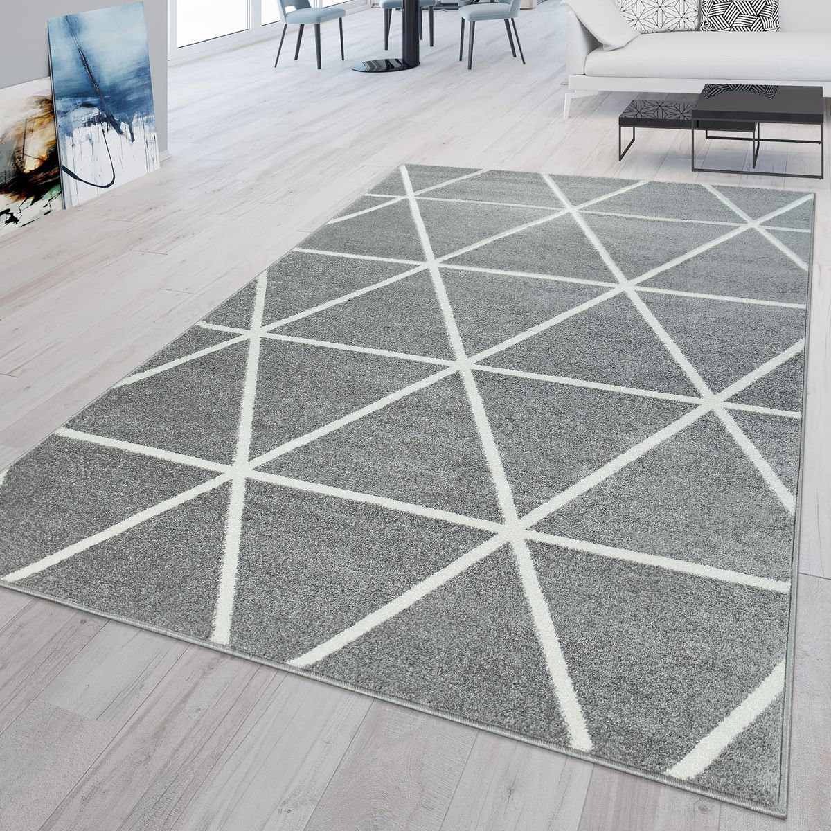 Corrigan Studio® Dugan Geometric Gray Area Rug & Reviews Wayfair