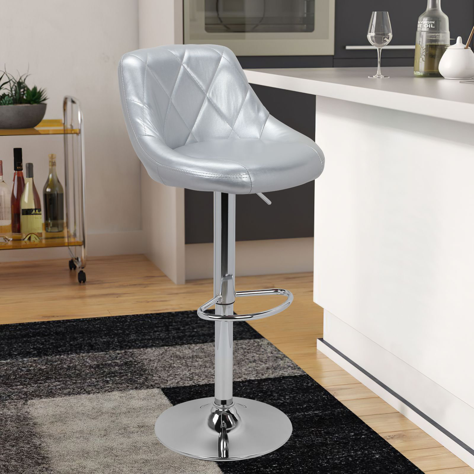 Wade Logan® Loxley Swivel Adjustable Height Bar Stool & Reviews Wayfair