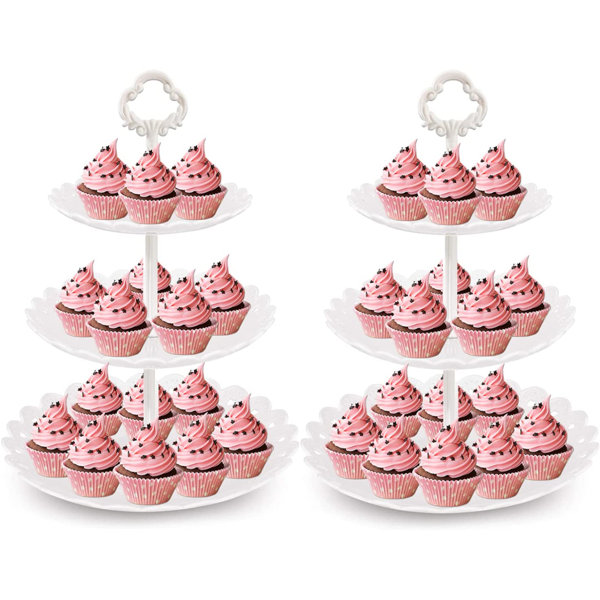 12" White Round Cupcake Stand 3-tier cupcake tree party favor wedding baby showe 