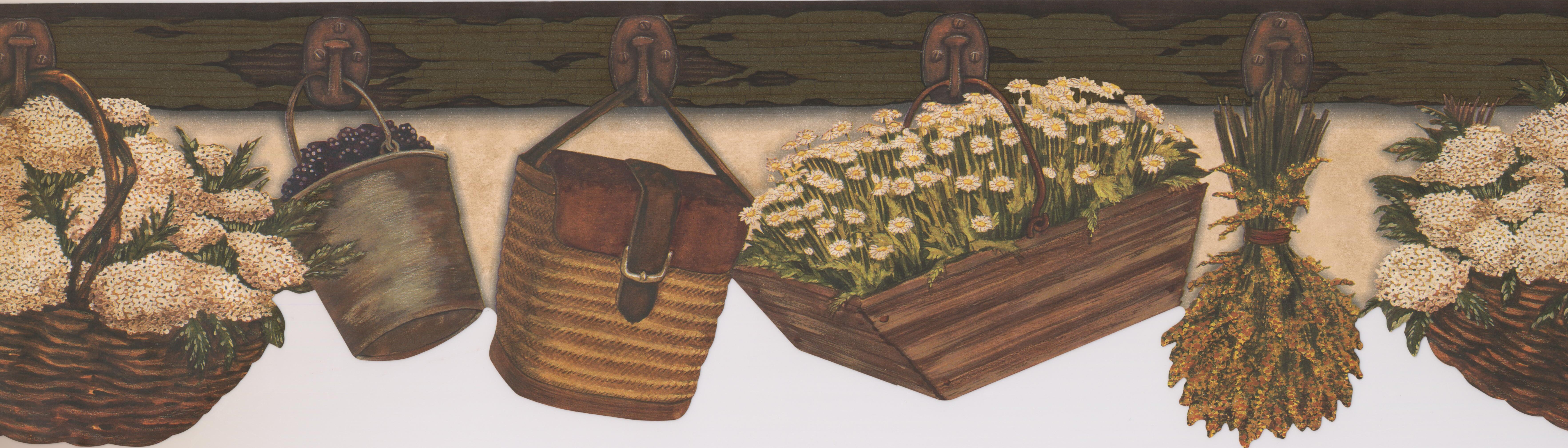 August Grove® Binegar Hanging Baskets with Flowers Blackberry Farmhouse