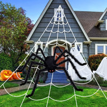 Super Stretchable&Real 200 sqft Halloween Spider Web Halloween Decorations Cotton Spider Web Fake Spider for Outdoor Indoor Yard Home Parties Haunted House Decor Supplies with 28 Spiders 