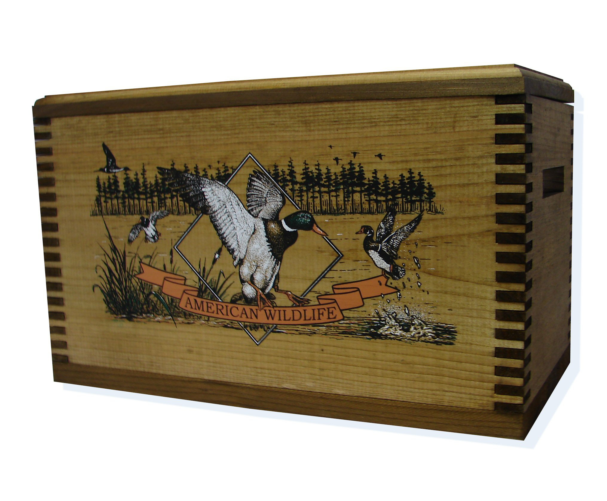 Evans Sports Wooden Accessory Box With "Wildlife Series" Duck Print