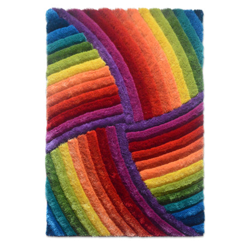 Orren Ellis Performance Red/Yellow Rug & Reviews | Wayfair