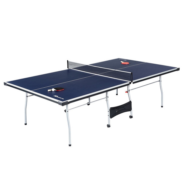 Foldable Table Tennis Indoor Ping Pong Sports Set Games Equipment Net Rack Blue 