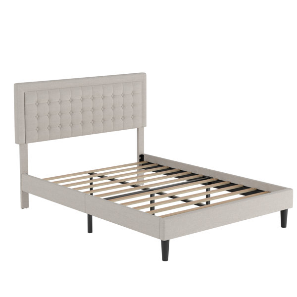 Red Barrel Studio® Tufted Upholstered Platform Bed with Adjustable ...