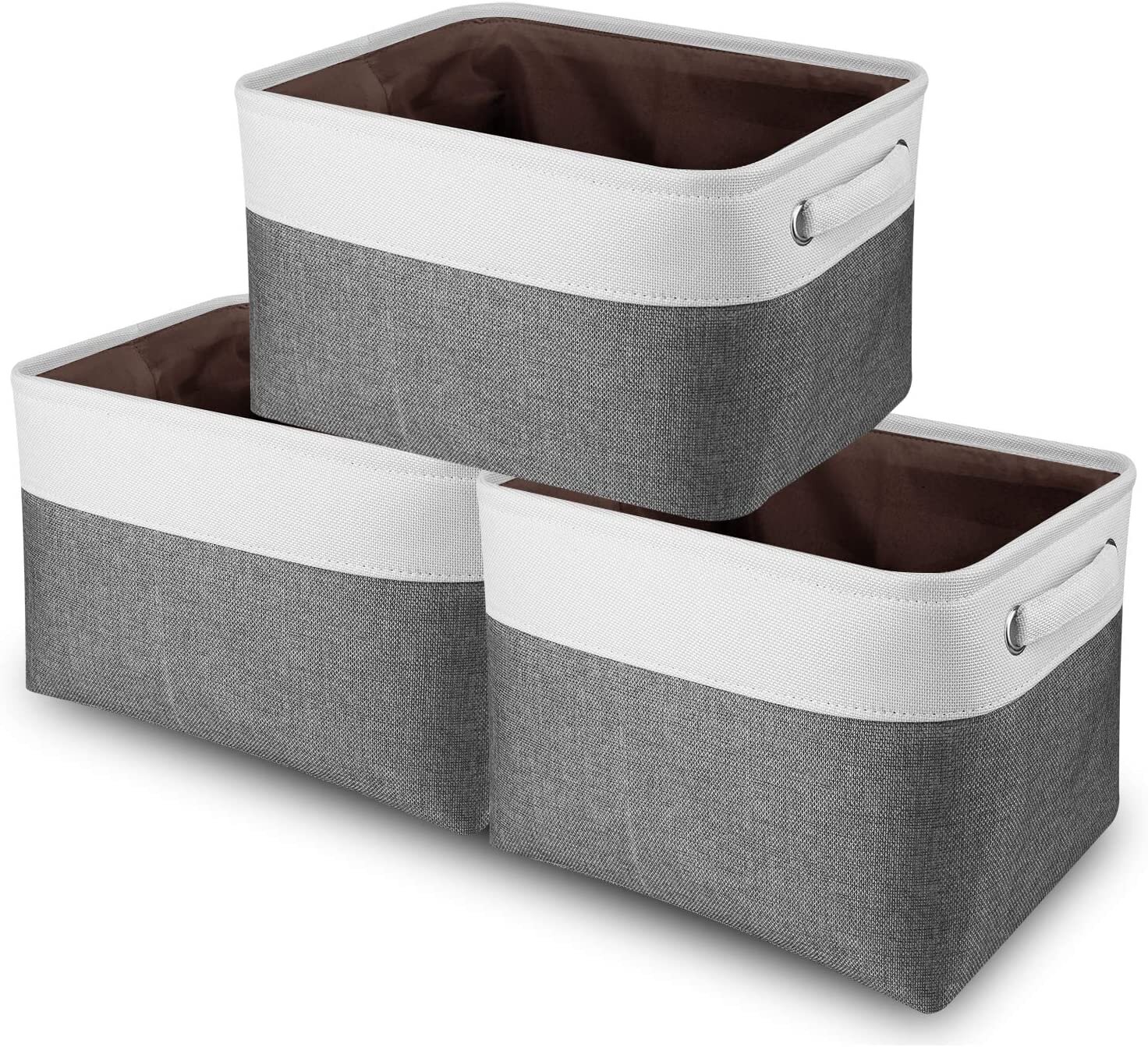 3pc large Fabric Storage Organizer Bins Folding Baskets Organizer Shelf cubes 