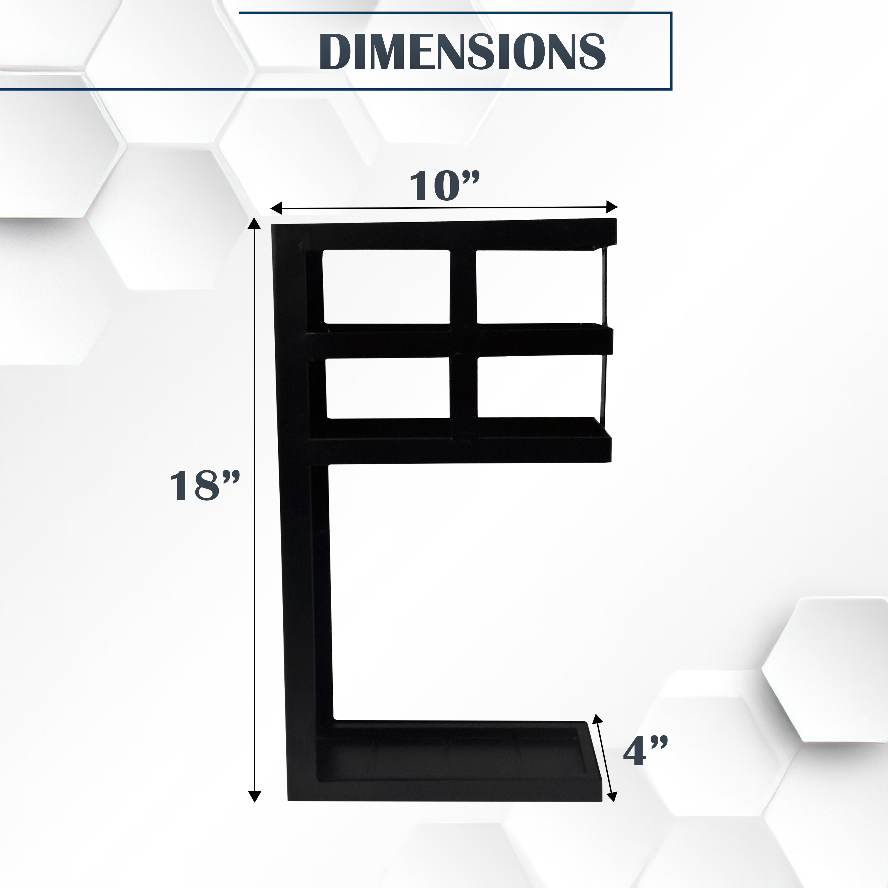 FEBTECH 10'' Wide Freestanding Umbrella Stand with Storage in Black