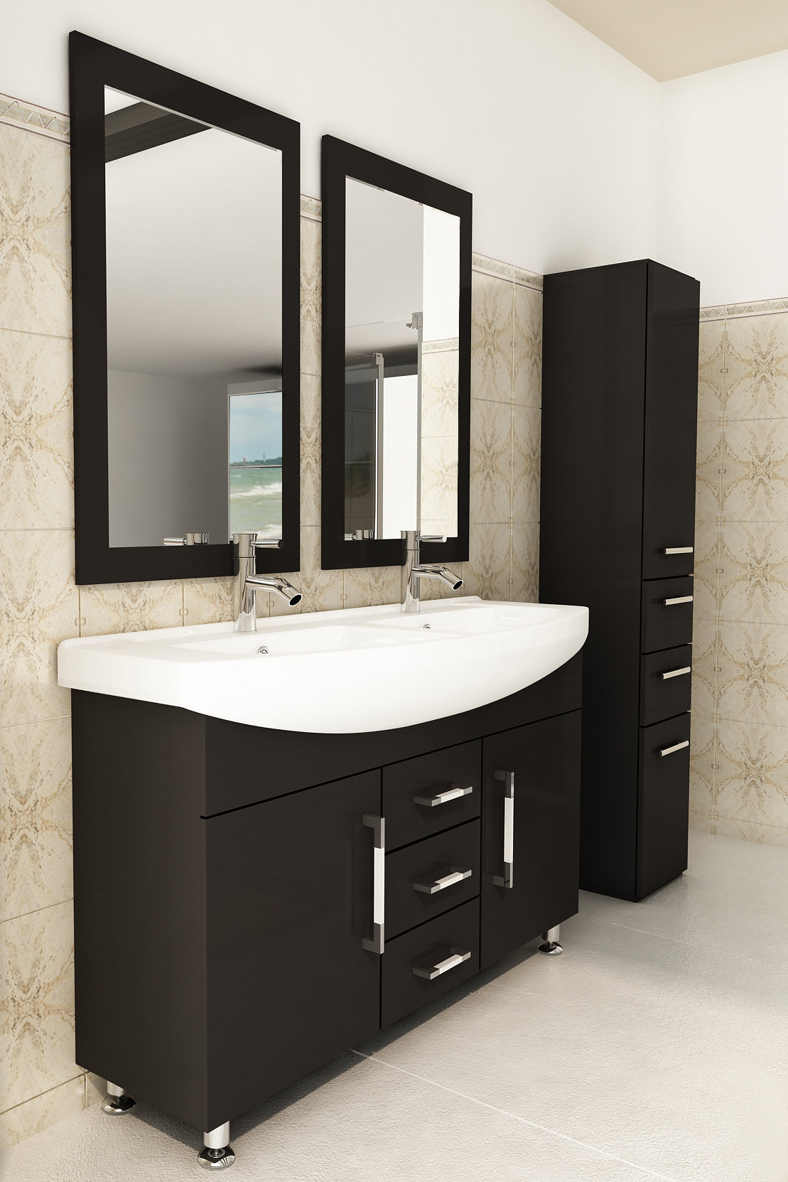 JWH Living Celine 48" Double Bathroom Vanity & Reviews Wayfair