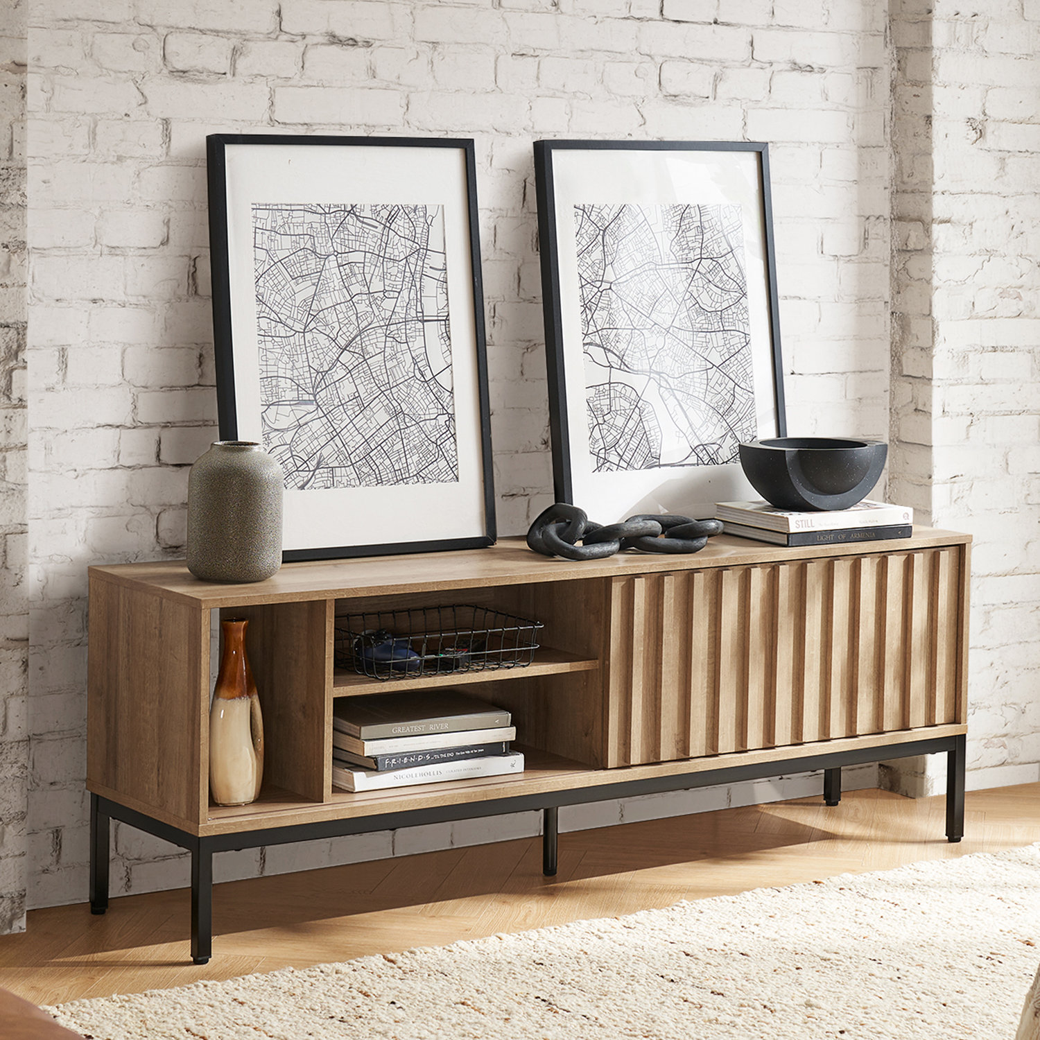 17 Stories Swensen 63.9'' Media Console Wayfair