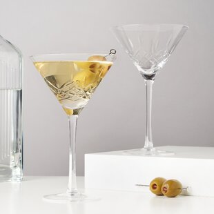 Viski Gold & Crystal Patterned Highball Glasses Specialty Cocktail Drinkware Gold 10 oz 