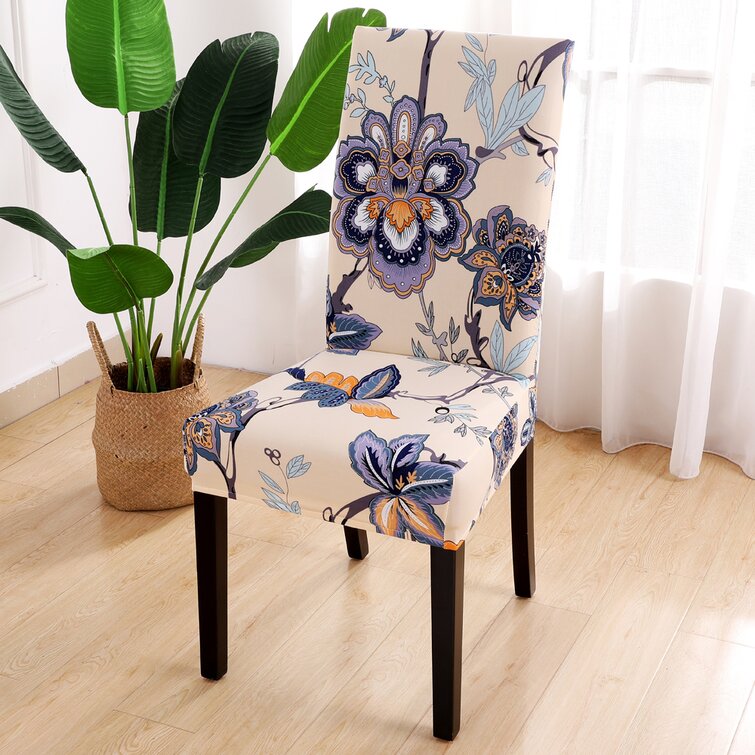 Floral Printed Stretch Dining Chair Covers Seat Spandex Slipcovers Home Decor 