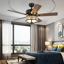 Details about   52“ Modern Crystal Ceiling Fan Light Reversible Chandelier w/ Remote Control Fan 