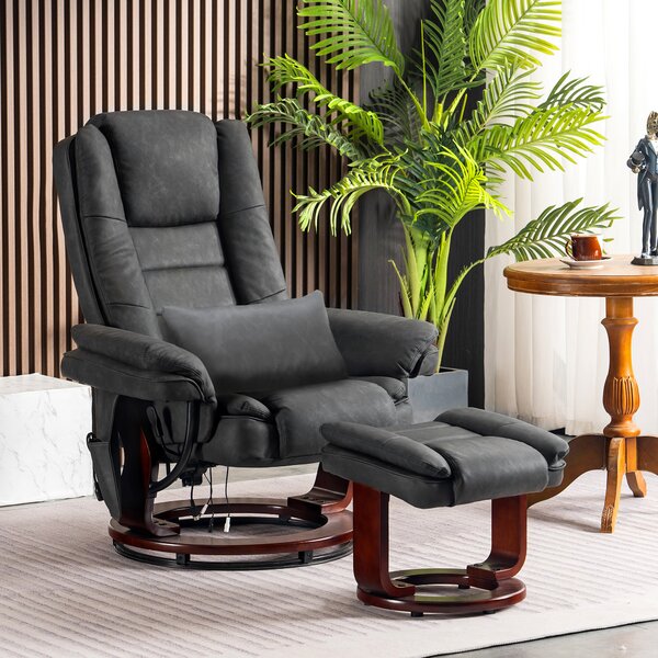 Brand New Executive Swivel Recliner Chair w Footstool Heat & Massage optional 