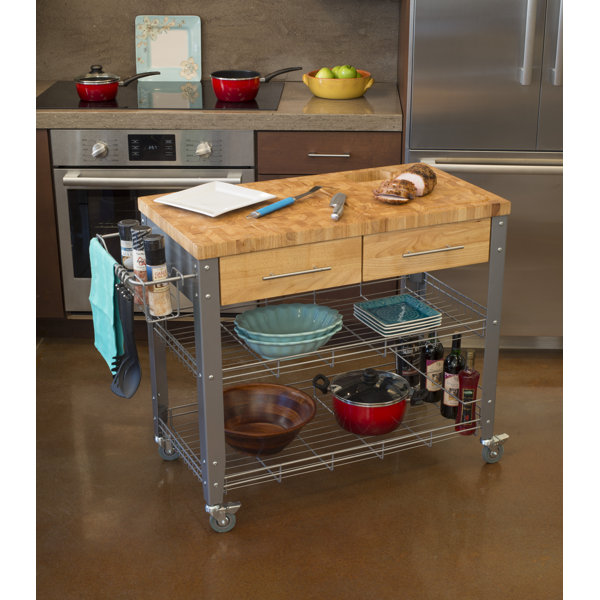 Kitchen Cart With Trash Can | Wayfair