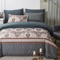 Gaveno Cavailia Paisley Crescent Luxury Duvet Covers Quilt Covers Reversible Bedding Sets with Pillowcases All Sizes Black, Double