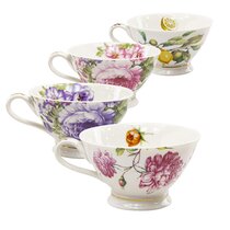 Purple Or Yellow New. Choose Blue Large Coffee Mug Grace Fine Porcelain Pink 