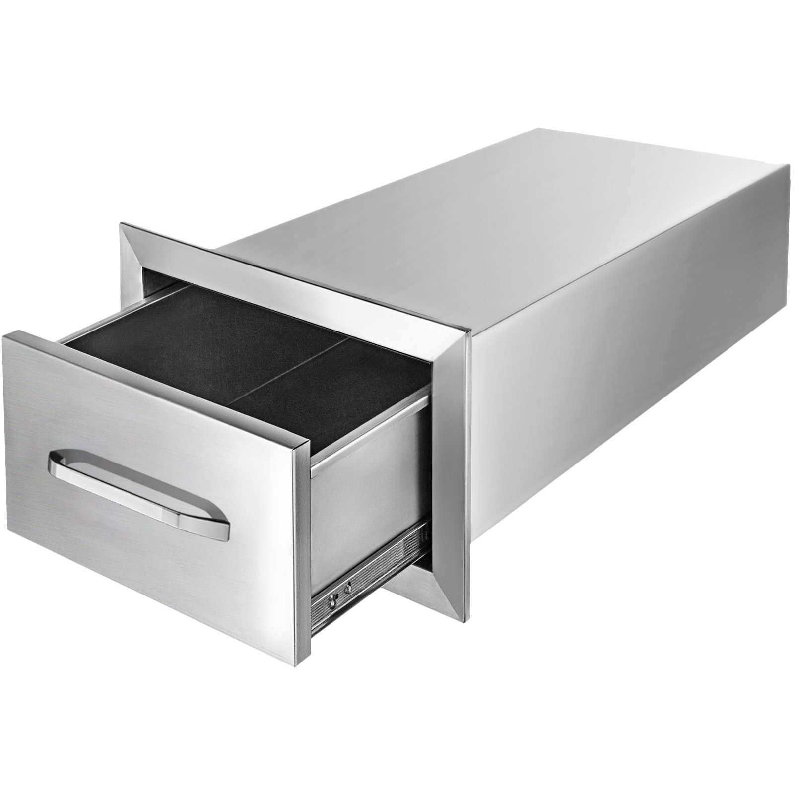VEVOR Outdoor Kitchen Drawer 14", Stainless Steel Flush Mount Single Drawer, BBQ Drawers For
