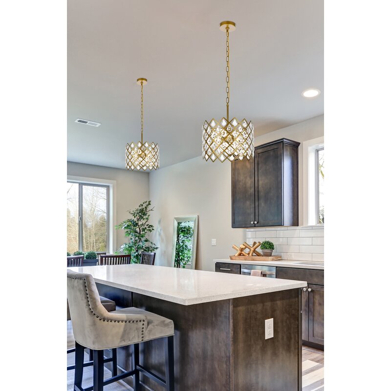 Greyleigh™ Montrose 3 - Light Dimmable Drum Chandelier & Reviews | Wayfair