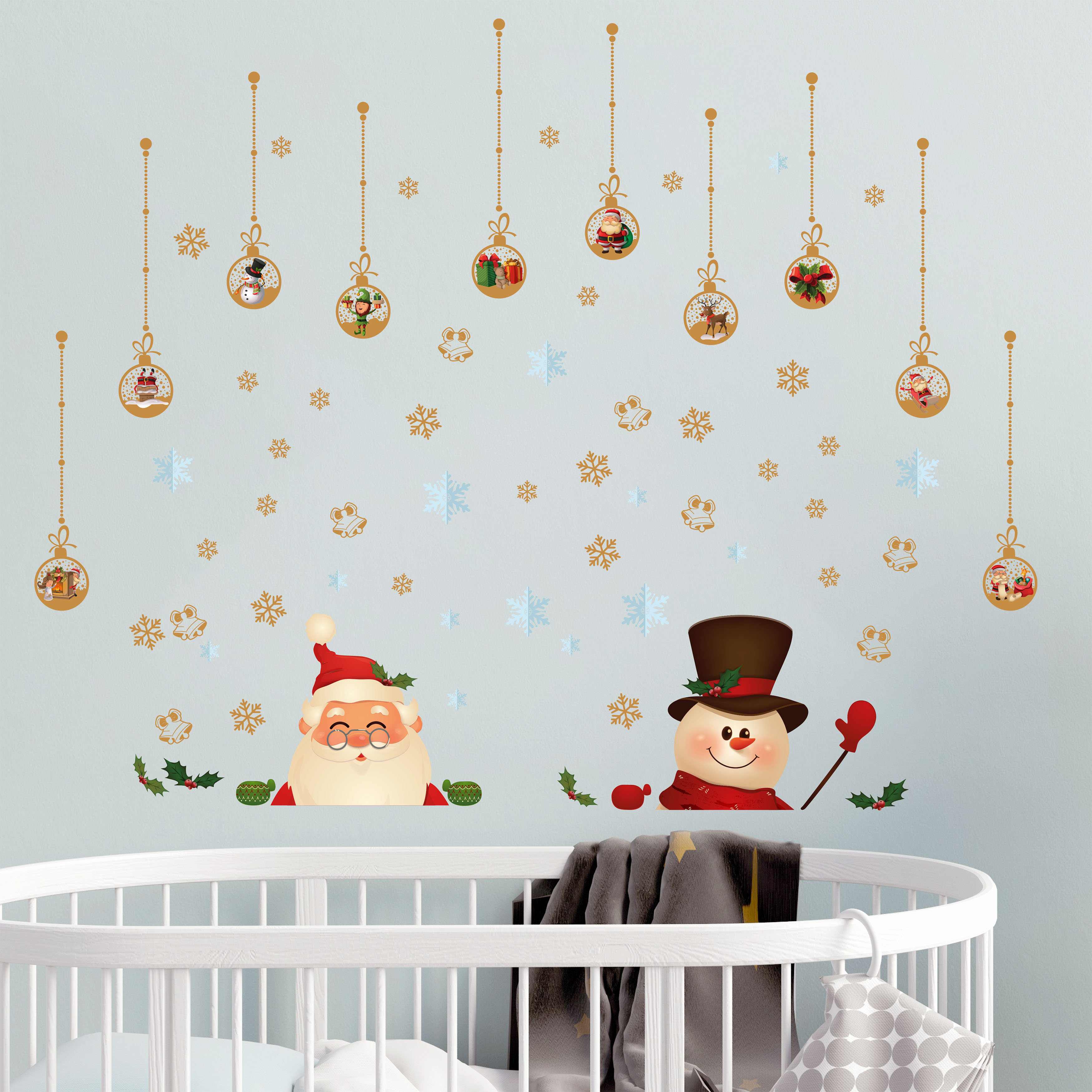 The Holiday Aisle® Xmas Ornaments Wall Decal Wayfair