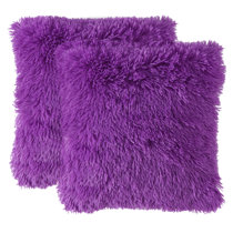 mv14n Violet Purple Shimmer Diamond Crush Velvet Style Round Shape Cushion Cover 
