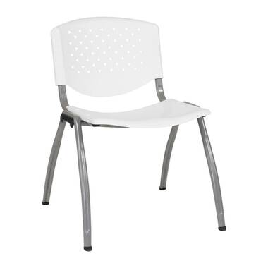 Black Offex Ergonomically Contoured Design Stack Chair with Air Vent Back and Arms 